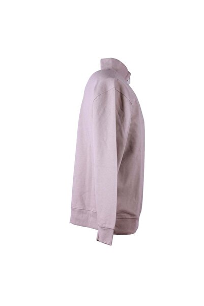 trender Diagonal Half Zipper 3 Thread Sand Men's Sweatshirt 5470