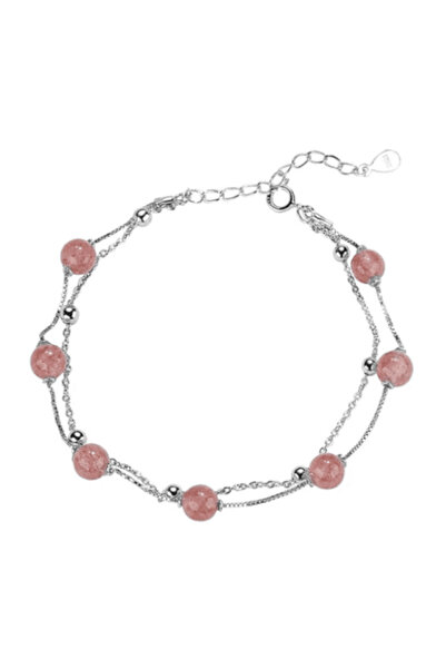 CRM Brățară de damă Stea Roz, Dublu Ajustabilă, 18 cm