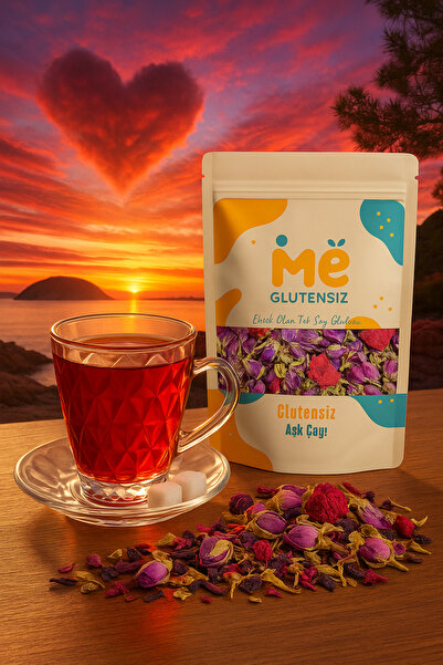 Glutensiz Me 70 Gr Glutensiz Aşk, Romantik Tutku Çayı ( Tomurcuk Gül , Yasemi...