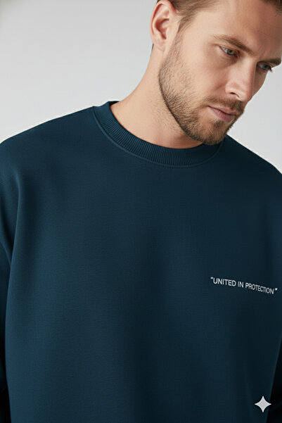 NİCE Men's Cotton Fleece Lined Relaxed Tracksuit Bottom and Top Set