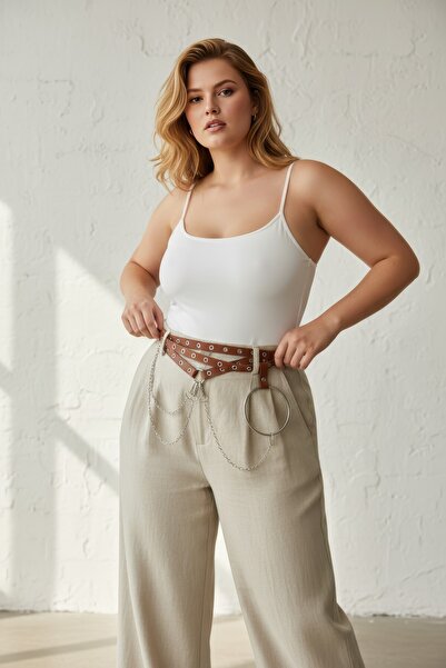 Angels Passion Plus Size Tan Women's Belt