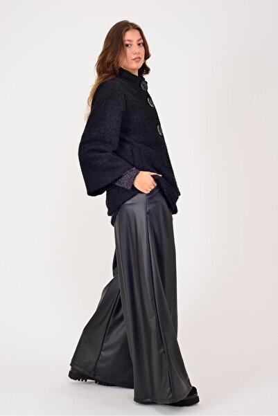 Park Moda 60940 Button-Detail Felt Coat