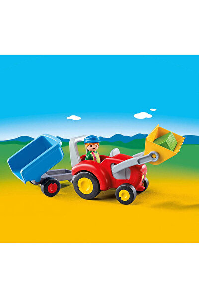 Playmobil 1.2.3 Tractor with Trailer