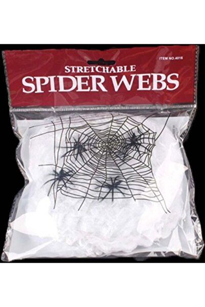 Generic Stretchy Spider Web For Theme Party Decoration White