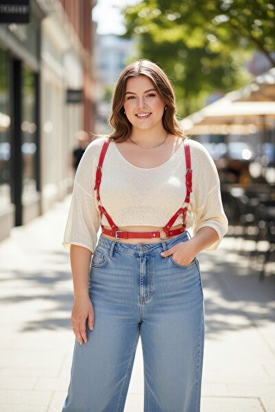 Angels Passion Curea roșie pentru femei, cu curea reglabilă, accesoriu pentru...