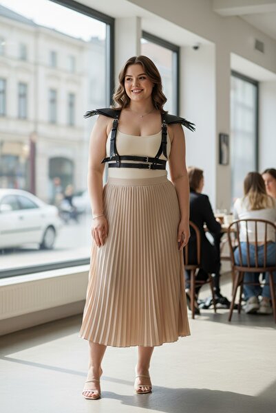 Angels Passion Curea neagră pentru femei de mărime mare