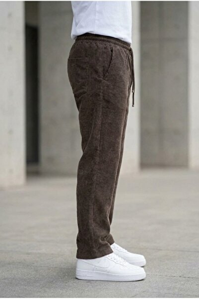 hello7 Men's Velvet Baggy Fit Pants