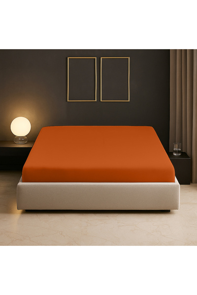 Sabia 100% Cotton 62 Thread Count 140X200 cm +37 cm Height Suitable Double Size Fitted Sheet