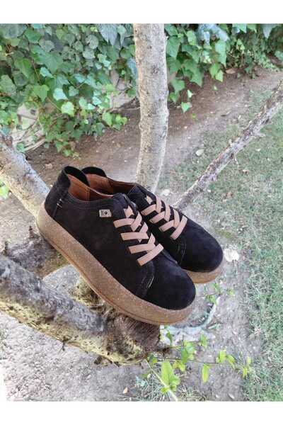 Henne Classic Shoes Orthopedic Genuine Leather Suede Black