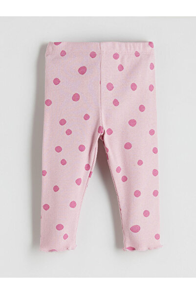 LC Waikiki Baby Girl Tights with Elastic Waist and Polka Dot