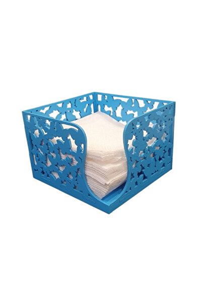 Amco Square napkin holder made of wood/blue 13X13X9 cm