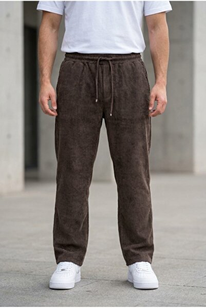 hello7 Men's Velvet Baggy Fit Pants