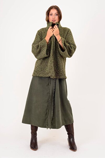 Park Moda 60940 Button-Detail Felt Coat