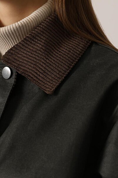 Opera Gabardine Collar Velvet Pocket Coat