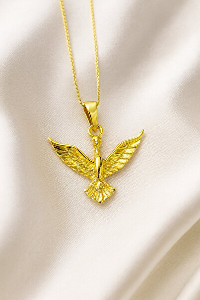 A-STİL TAKI قلادة نسائية من الفولاذ على شكل طائر العنقاء في علبة هدايا