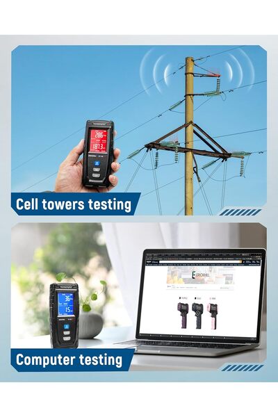 S-Meter ERICKHILL EMF Meter Rechargeable Digital Handheld LCD EMF Detector