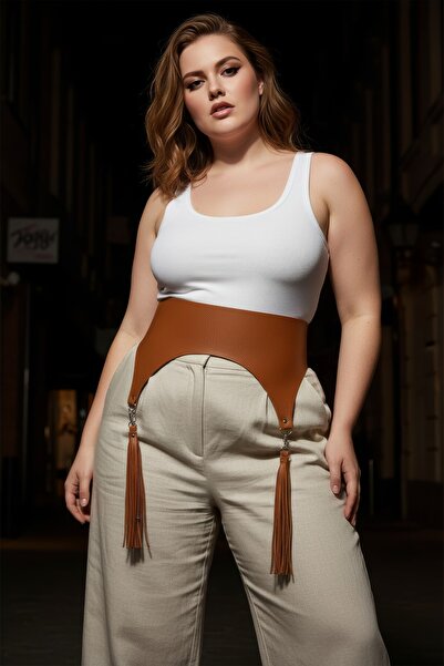 Angels Passion Plus Size Tan Women's Belt