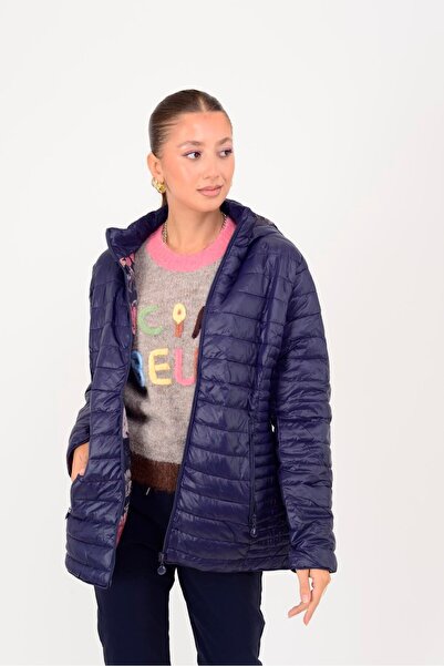 Park Moda 8960 Astari Flower Patterned Quilted Coat