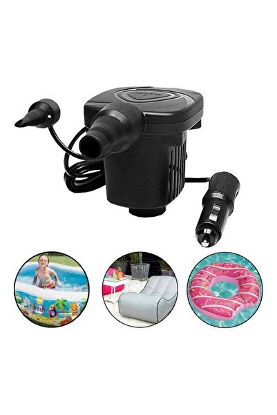 Generic مضخة هواء كهربائية محمولة باللون الأسود 10.5 × 10.2 × 10.3 سم