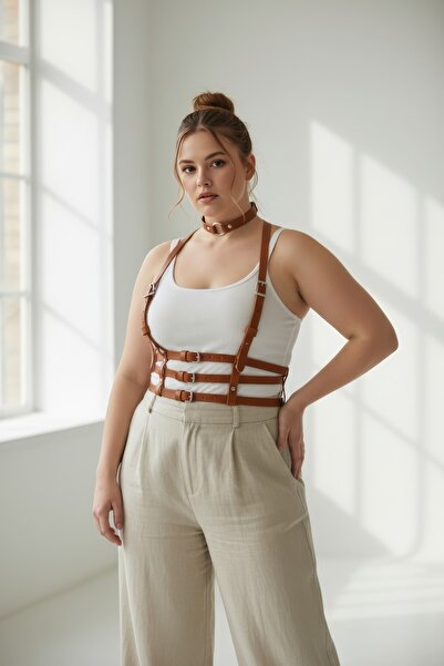 Angels Passion Plus Size Tan Women's Belt