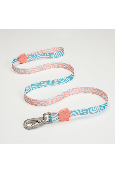 Lindodogs حزام مشي للكلاب من ليندو دوجز تاتش TR-متوسط-أزرق/وردي