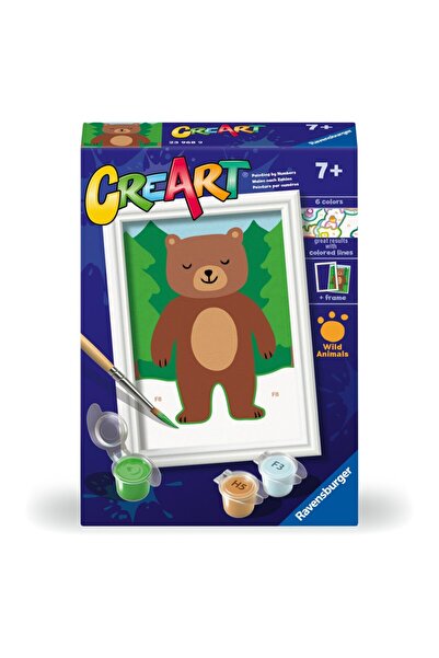 RAVENSBURGER Pictură pe numere CreArt pentru copii - Urs sălbatic