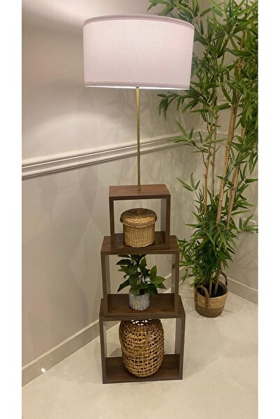 Turkish Home Wooden floor lamp with cube design - 150 cm