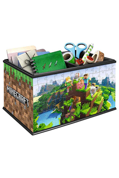RAVENSBURGER Minecraft 3D Storage Box Puzzle, 216 Pieces