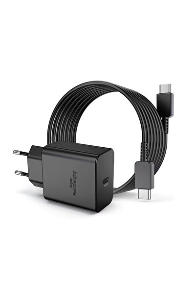 WaltStore Fast Charge 45W PD usb C charger, compatible with Samsung S25, S24, S24 ultra, 1 x 1m USB-C cable