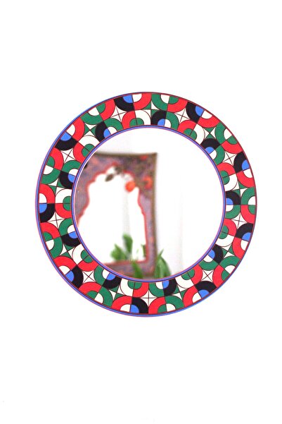 LudenHome Dekoratif Ayna Görünümlü Yuvarlak Duvar Dekoru – Kendinden Yapışkan...