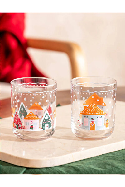 LC Waikiki Lcw Home Mixed Cookie Glass Cup Set of 4 350 ml