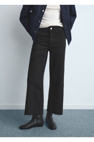 MANGO Woman Catherin yüksek belli culotte jean pantolon