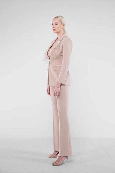 Monarh Design High-waisted, slightly flared striped pants