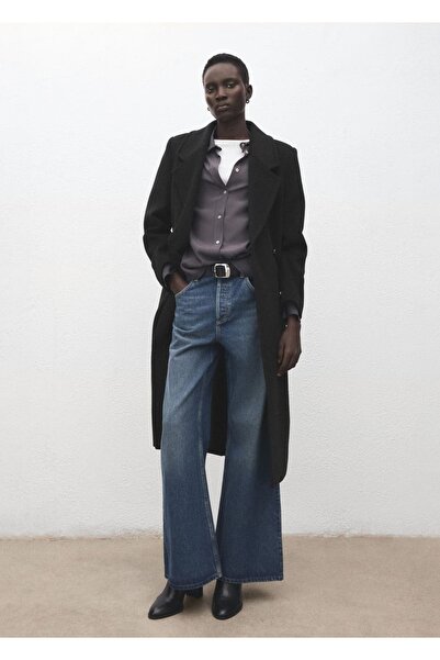 MANGO Woman Kruvaze yün palto