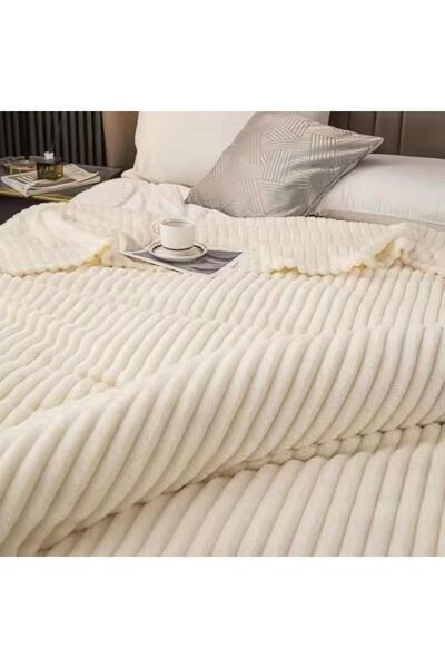 FANE Fluffy cocolino blanket, 200x230cm, striped pattern