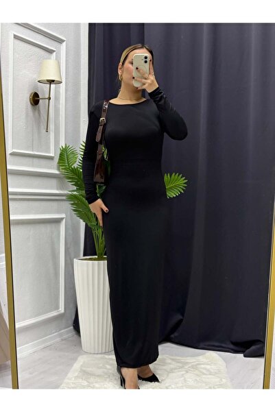 BERİLLİON Back Low-cut Long Dress