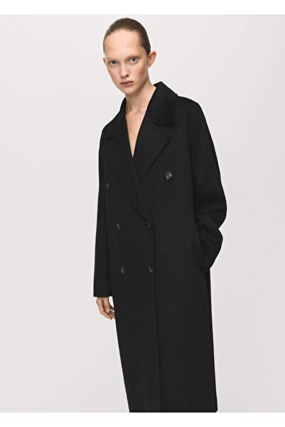 MANGO Woman El yapımı oversize yün palto