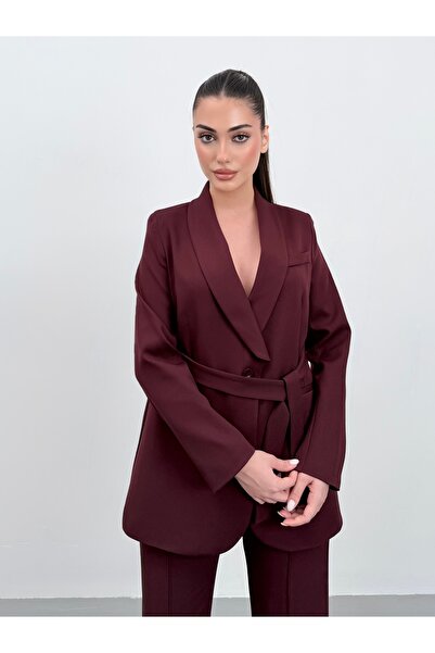 ossons Tie-Up Shawl Lapel Jacket Pants Suit