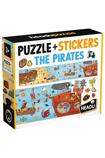 Headu Pirates puzzle with over 200 repositionable stickers