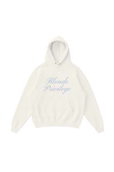 WHITE OF CREATIVE سترة بلوود بريفيلاج قصة فضفاضة ذات طباعة مطبوع 3 إنير كيو ب...