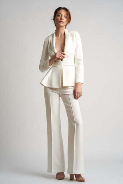 monarh Fitted jacket with peplum and drawstring - XS