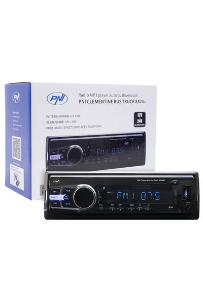 PNI Radio MP3 Player Auto Clementine Bus Truck 8524BT Rds 4X45W 12V/24V Cu SD...
