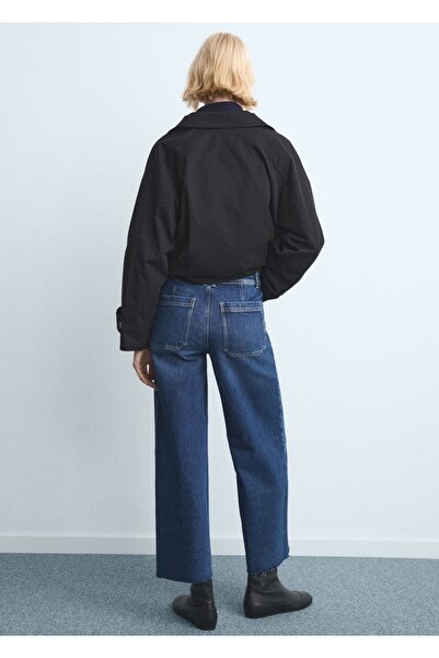 MANGO Woman Catherin yüksek belli culotte jean pantolon