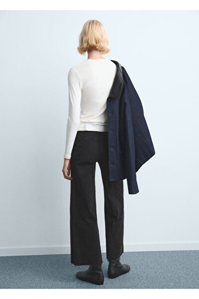 MANGO Woman Catherin yüksek belli culotte jean pantolon