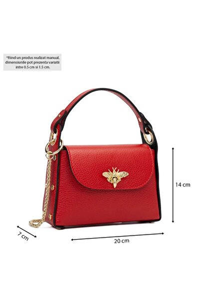Tiffany Genuine Leather Bag, Red