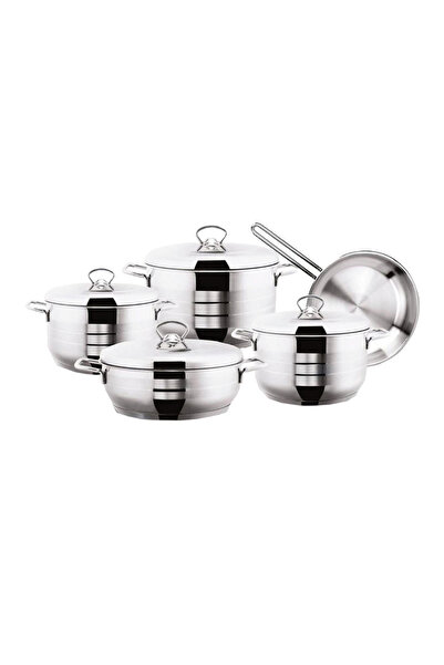 SAHABA Bonera 9-piece stainless steel cookware set, Turkish made