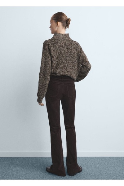 MANGO Woman Kadife flare jean pantolon