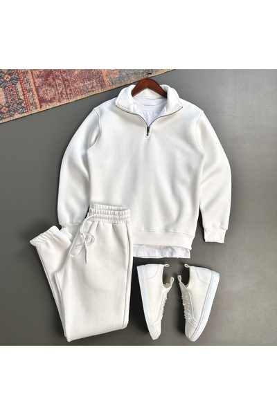 tiggirmoda supradimensionat 3 fire cu jumătate de fermoar fleece gros A set Set de 2