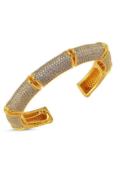 SUP OTHERS ALTIN KAPLAMA TAŞLI KALIN KEMİK BİLEKLİK