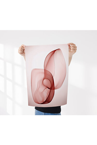 Rosaart Çerçevesiz Poster | Soyut ,Minimalist Şeffaf Form Poster | Zarif Bord...